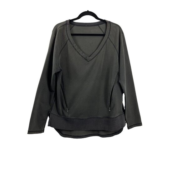 Lululemon After Asan Striped Pullover Womens Size 12 Kangaroo Pockets Cozy - Picture 1 of 11